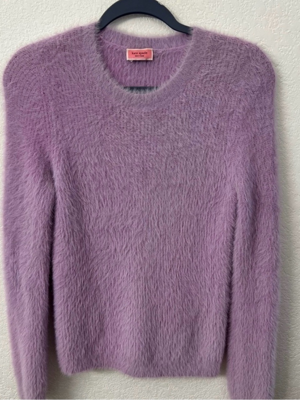kate spade Lavender Fuzzy Crew Sweater